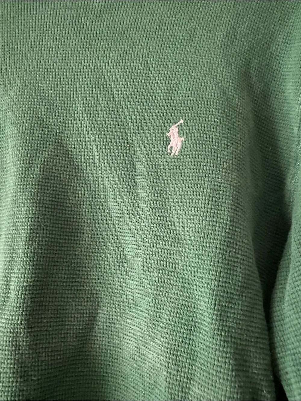 POLO RALPH LAUREN Men's Size Large Long Sleeve Shirt Green Thermal